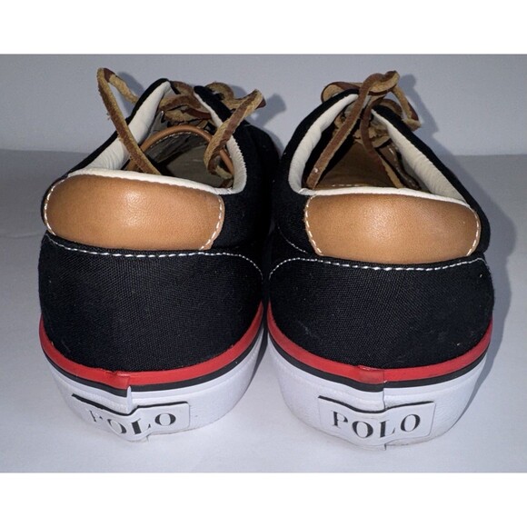Polo Ralph Lauren Keaton-Pony Men\'s Canvas Sneakers - Black/Red  - Men\'s 8.5 main image 5